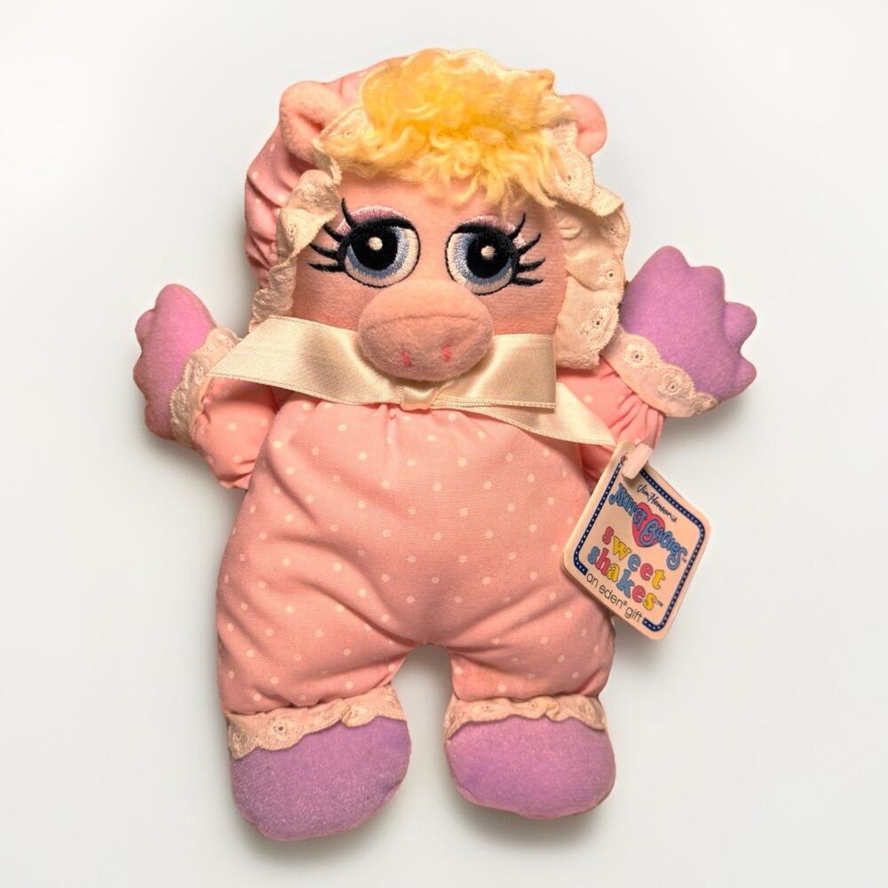 Muppet Babies Sweet Shakes Plush Doll MS Piggy Eden Vintage NWT Jim Henson